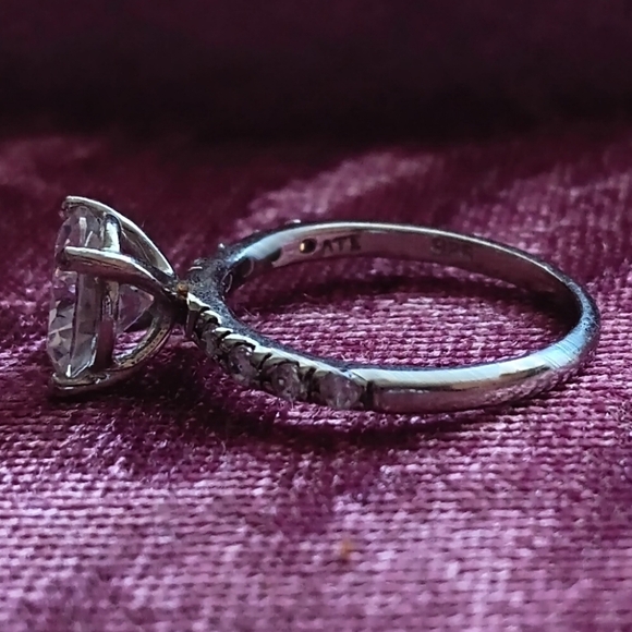 Silver Clear Cubic Zirconia Ring - Picture 6 of 12